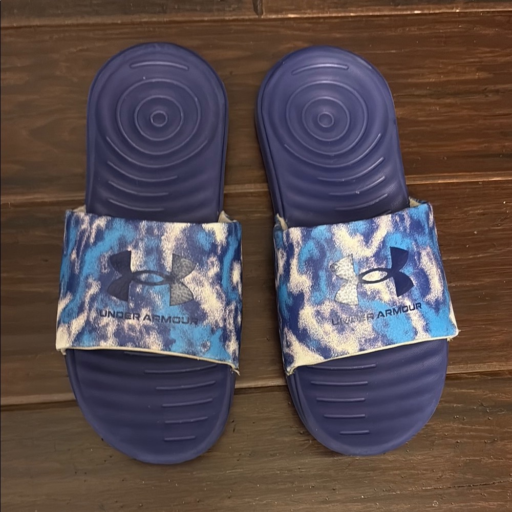 Under Armour Blue Slide Sandals